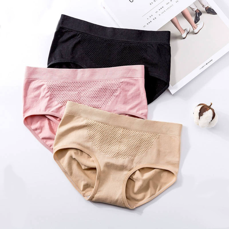 [Независимая упаковка] Бесшовные женские трусики сотовые трусики бедра талия трусики оптом