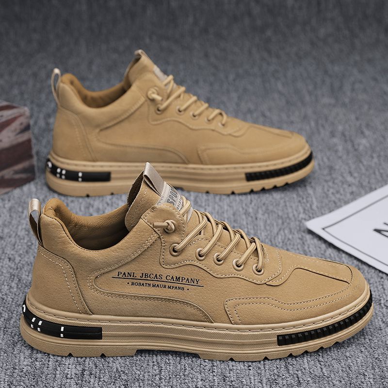 Zapatos de trabajo para hombres 2025 otoño nuevo desgaste zapatos de trabajo tendencia zapatos de tablero universal zapatos de trabajo transpirables para hombres