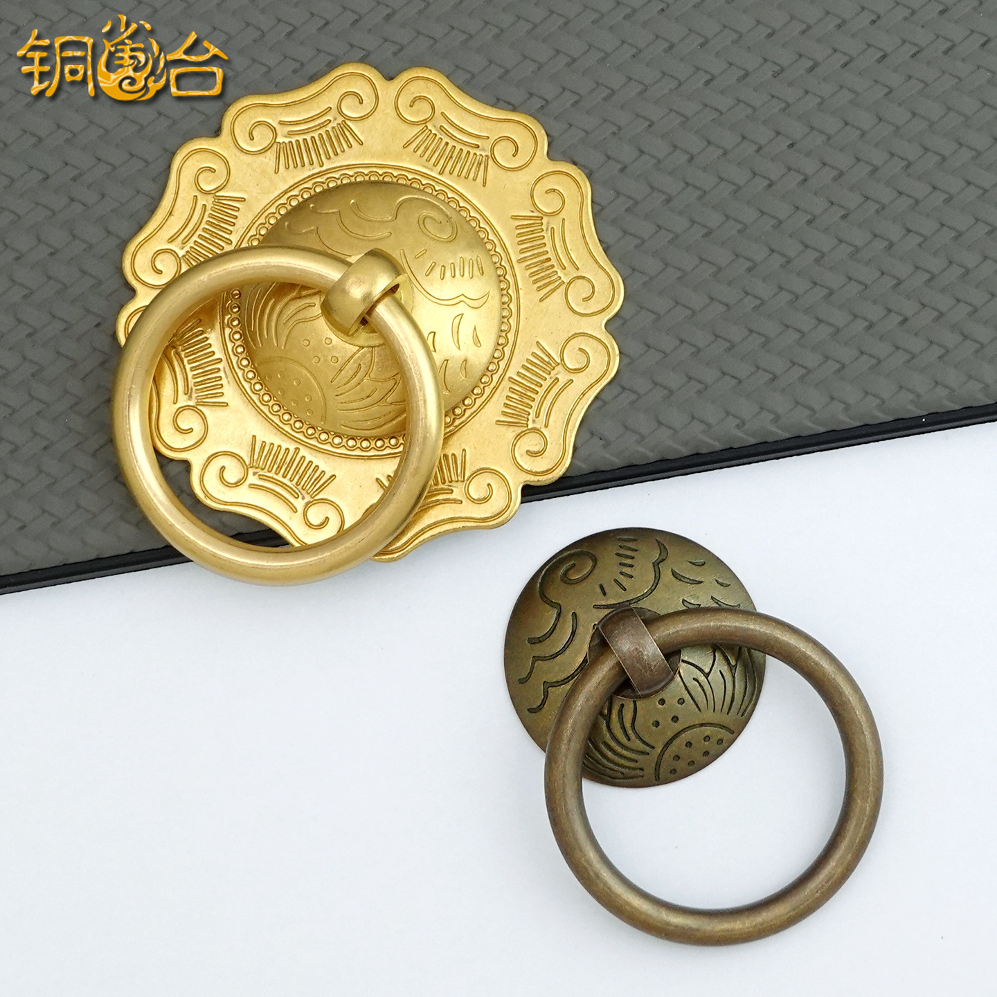 Antique copper bronze ring
