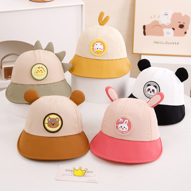 Sombrero de bebé primavera y otoño lindo sombrero de pescador de dibujos animados primavera delgada bebé super lindo sombrero de sombrero de sombrero de sombrero de sombrero