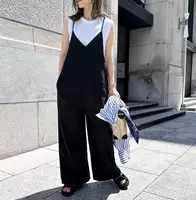 Летний бренд японский overall для отдыха, брюки, свободный крой, V-образный вырез