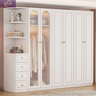 New Italian Light Luxury Simple Wardrobe Small Apartment Children's Storage Wardrobe Household Bedroom Assembly Storage Cabinet
