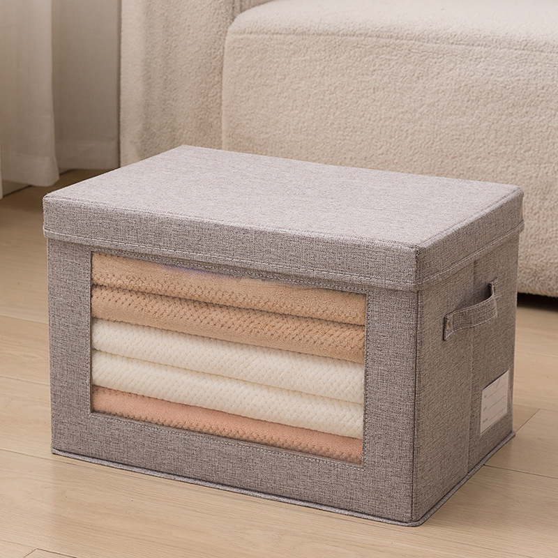 Large Quilt Storage Box Front Window Transparent Storage Amazon Storage Box Office Document Storage Box