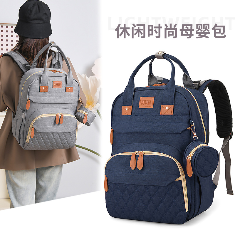 Transfronterizos para la nueva mochila de hombro para mamás, mochila de leche de gran capacidad, mochila para madres y bebés, mochila ligera