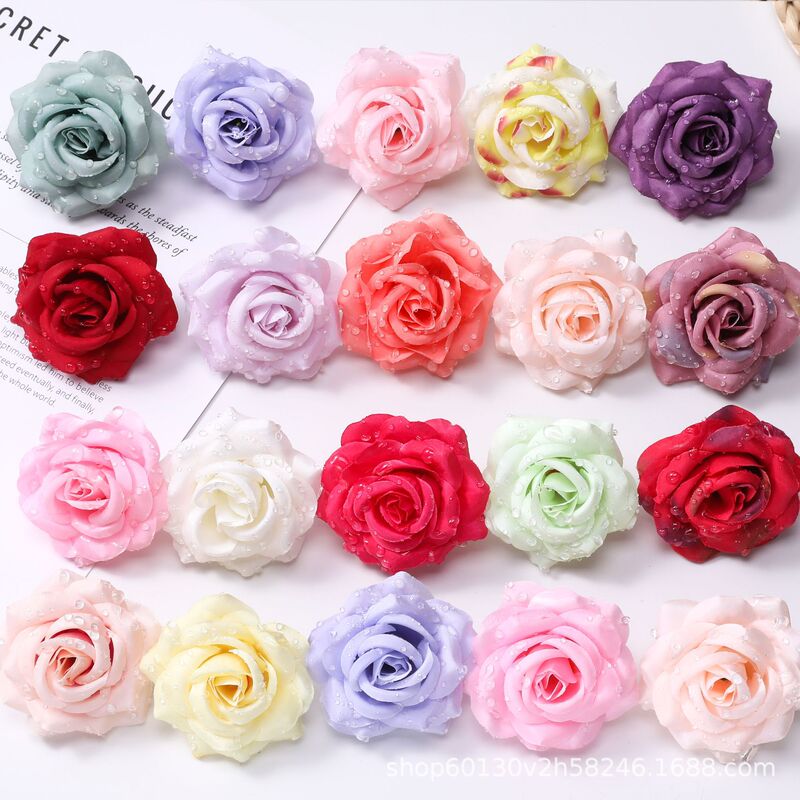 5.5cm Dewdrop Rose Water Drop Five-Pointed Rose Artificial Flower DIY Material Flower Rose Head Gift Box Decoration Artificial Flower 5.5cm Dewdrop Rose Water Drop Five-Pointed Rose Artificial Flower DIY Material Flower Rose Head Gift Box Decoration Artificial Flower