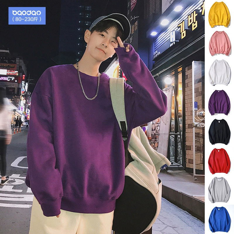 Свитер на флисовой подкладке в гонконгском стиле, мужской свободный костюм для пары на осень и зиму, модная универсальная куртка в Корейском стиле для студентов