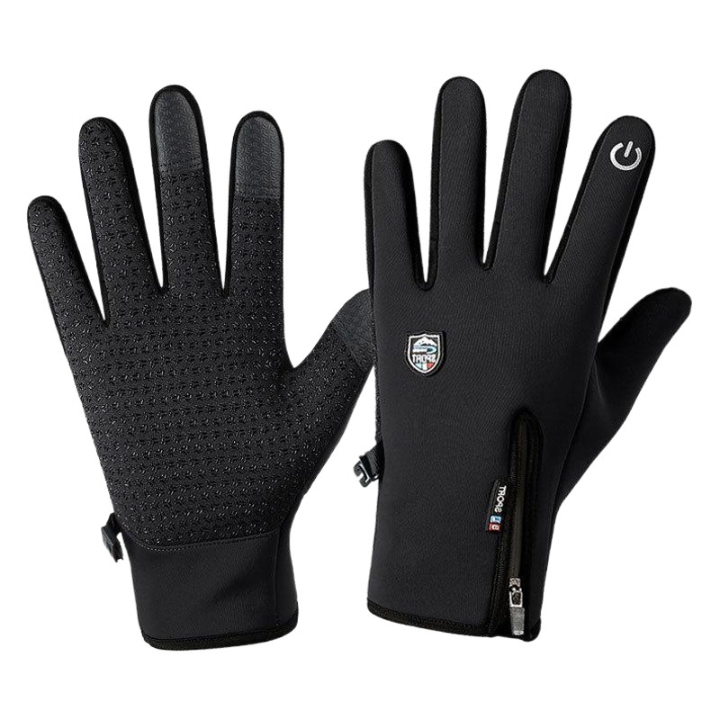 Otoño e Invierno cálido guantes fitness viento impermeable pantalla táctil antideslizante engrosada equitación coche eléctrico al aire libre equitación deportes guantes