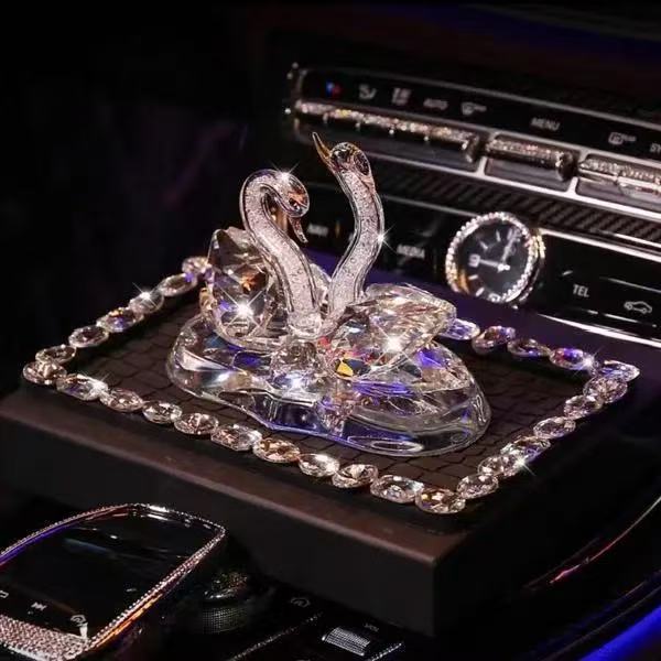 Car Dashboard Decoration Perfume, Creative and Unique, Popular on Tiktok, Goddess Style Crystal Swan