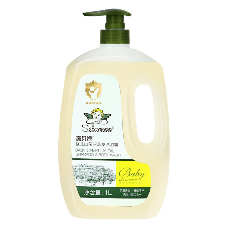Schbem Camellia Oil Baby Wash Два в одном Нежный увлажняющий шампунь-гель для душа для маленьких детей