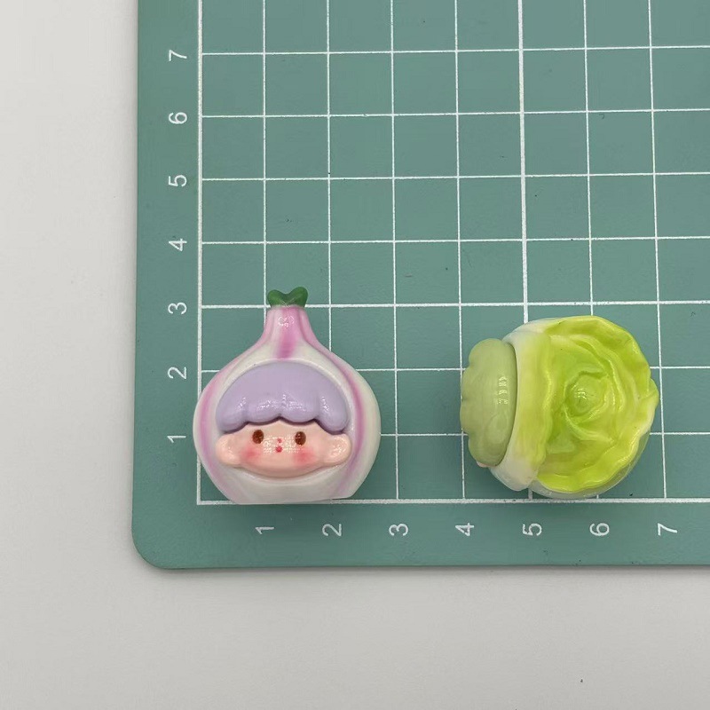 시뮬레이션 야채 AZHUO 단색 3 차원 음식 놀이 자동차 장식품 키 체인 DIY 펜던트 쌍 블라인드 박스 귀여운 곡물