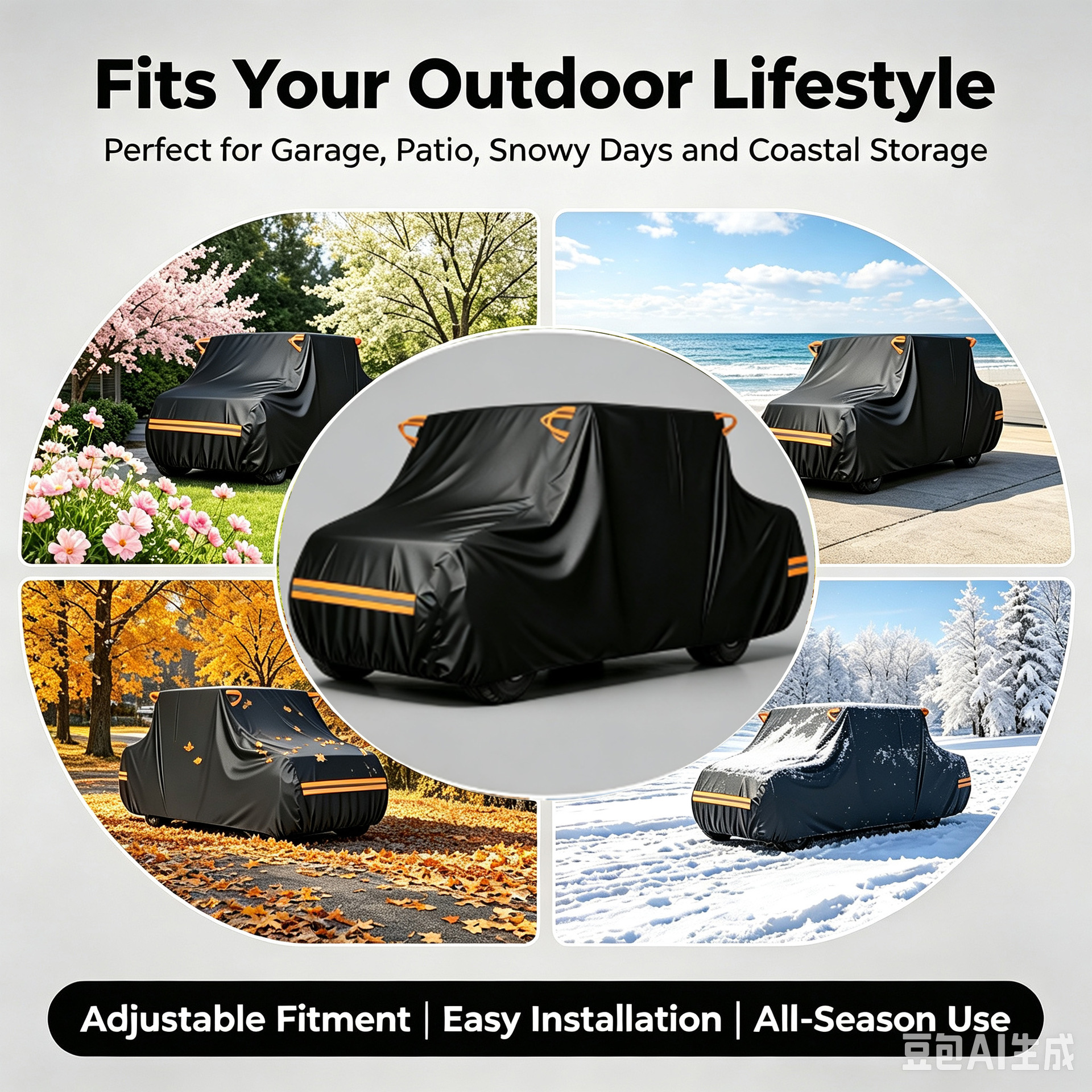 New cross-border ATV cover, UTV cover, 210D Oxford fabric, sun-proof, frost-proof, snow-proof, beach vehicle protective cover