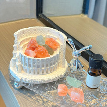 罗马石膏造型香薰天然橙盐晶石无火香薰卧室办公室室内精油小众