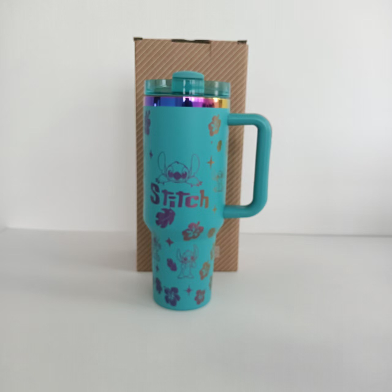 Spot transfronterizo de 40oz Sty 's acero inoxidable taza de aislamiento de hielo taza de gran capacidad con mango pareja