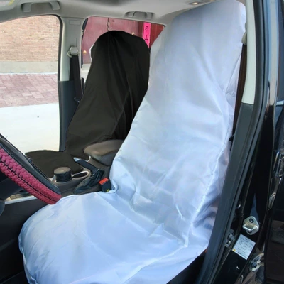 rear seats of the car, Universal seat cover - white-drivers-seat-single-seat