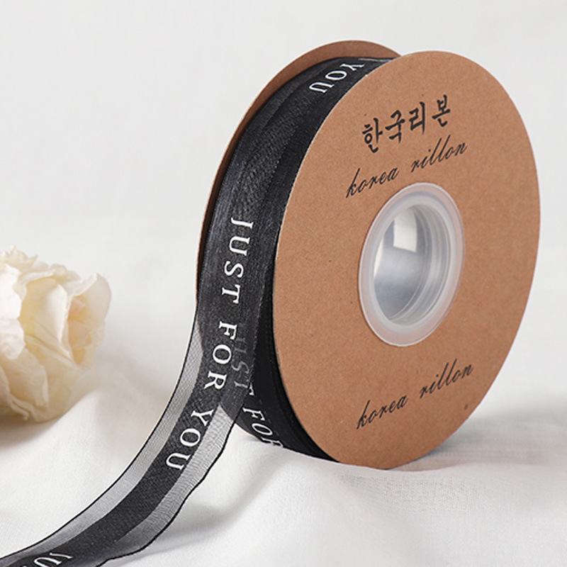 Cinta de flores con hilo de 2.5 mm, cinta para envolver flores, arte floral, cinta acanalada con lámina dorada, letras en inglés LOVE, para atar ramos