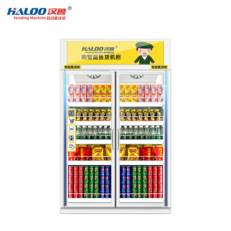 Hanlu máquina expendedora 24 horas máquina expendedora no tripulada snack bebida inteligente Puerta de autoservicio apertura gabinete máquina expendedora