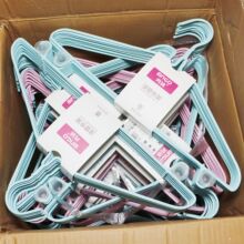 10根浸塑衣架精品40CM家用浸塑带钩衣撑成人防滑衣架