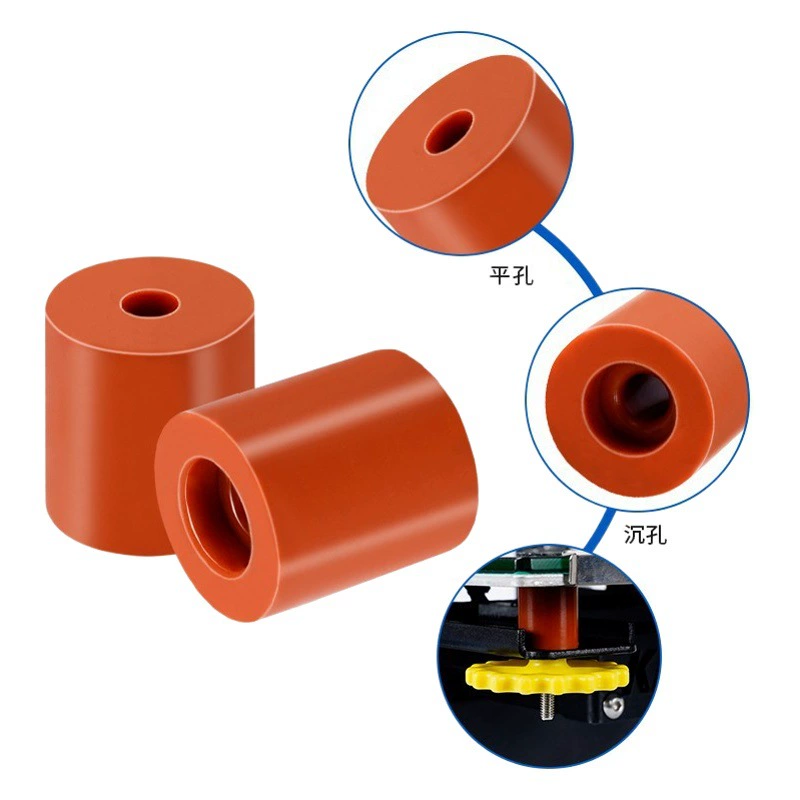 Аксессуары для выравнивающей колонны с горячей кроватью для 3D-принтера силиконовый амортизатор выравнивающее устройство высокотемпературный коричневый черный износостойкая платформа