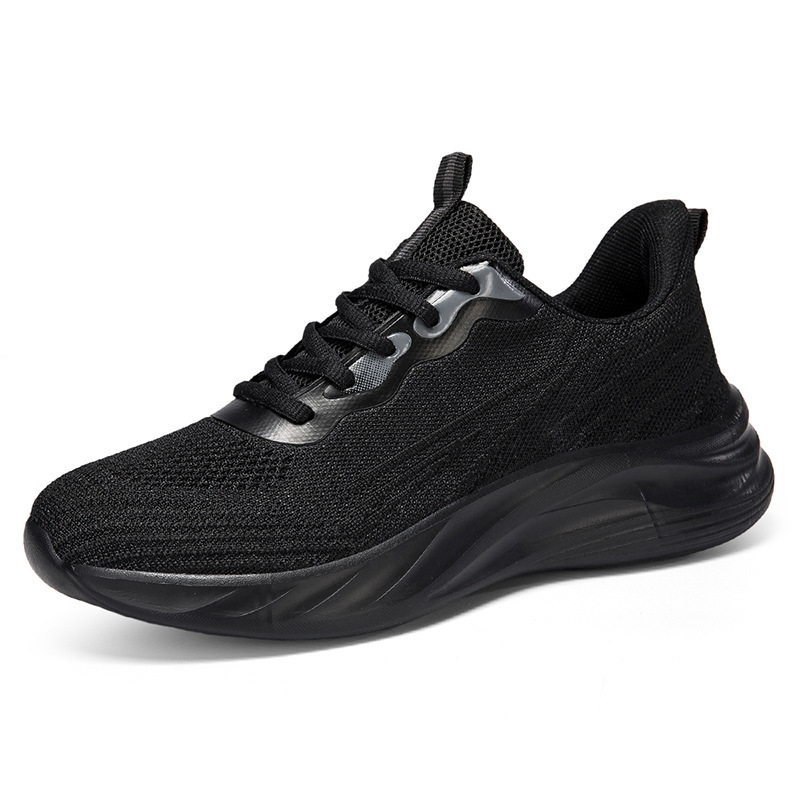 All Black Sports Shoes for Women 2025 Spring & Fall Mesh Breathable Casual Travel Shoes for Women Non-Slip Soft Sole Special Price Running Shoes