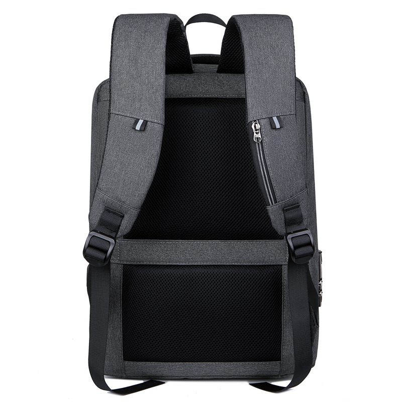 Multi-functional backpack, men's password lock, anti-theft schoolbag, student laptop bag, 15-inch and 16-inch with logo printing Item Picture