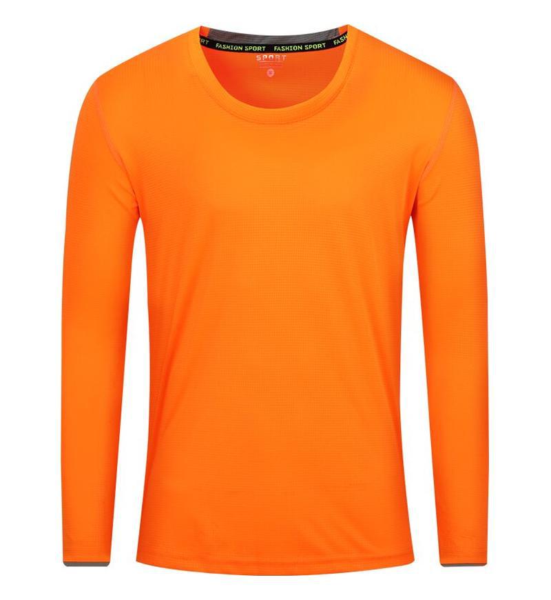 Orange round neck long sleeves