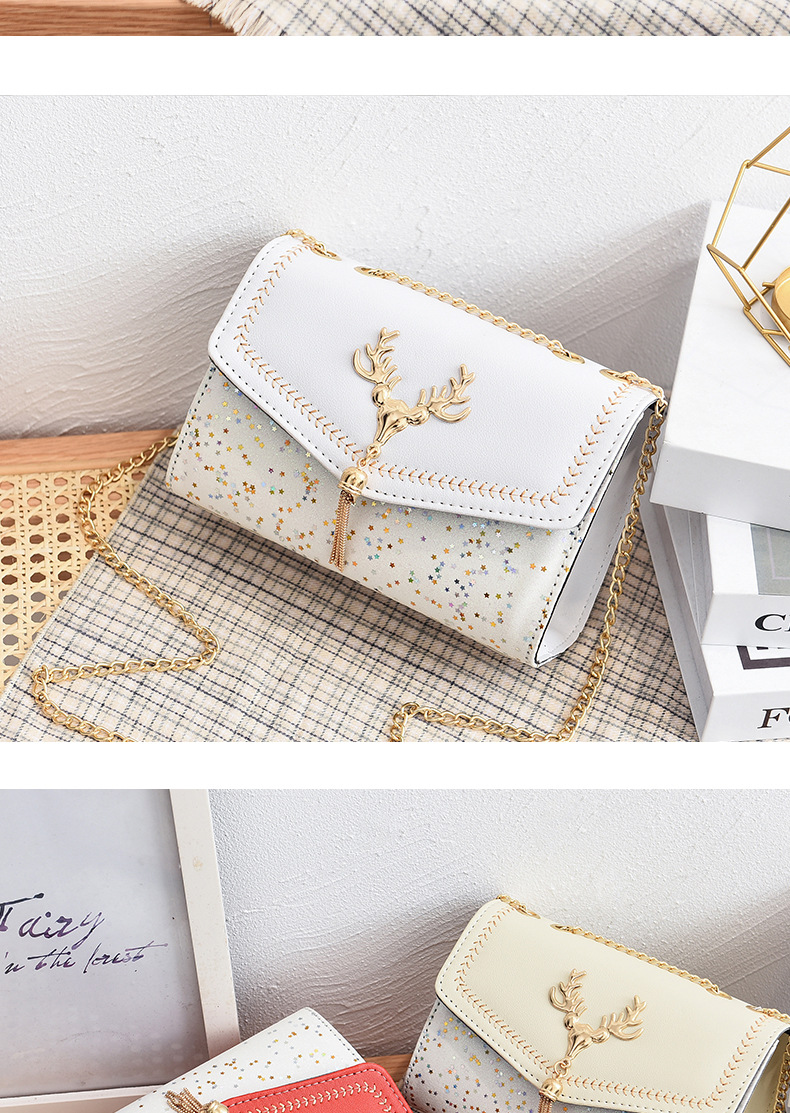 Chaîne pour femmes, petit sac carré à bandoulière, pompon pailleté, monnaie, sac pour téléphone portable_voghion.com