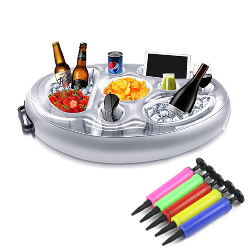 アマゾン PVC製 インフレータブル 多孔質 ドリンクホルダー ビール フルーツ 赤ワイン 携帯電話 食卓 折りたたみ式 ウォーターパーティー用|undefined