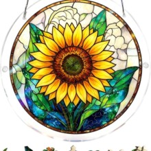 Premium Stained Glass Style Puzzle Suncatcher
