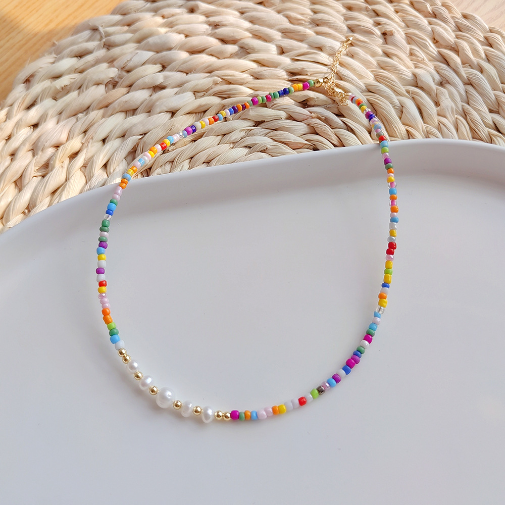 15g Weight Necklace Classification Fashion Geometric Mixed Materials Knitting Women's Necklace