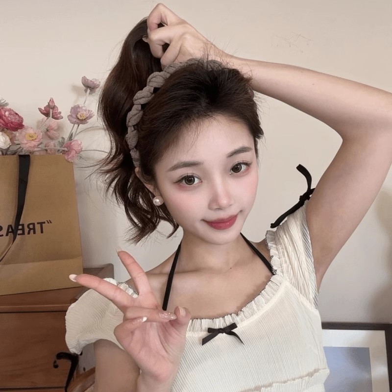 2025 nueva diadema de alta calidad, diadema femenina, horquilla de presión, tocado de paquete de cabello, peine inverso de dientes de viaje, cabeza alta esponjosa