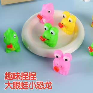 Creative tongue out frog dinosaur bb whistle sound toy pinch music decompression small dinosaur vent doll primary school students