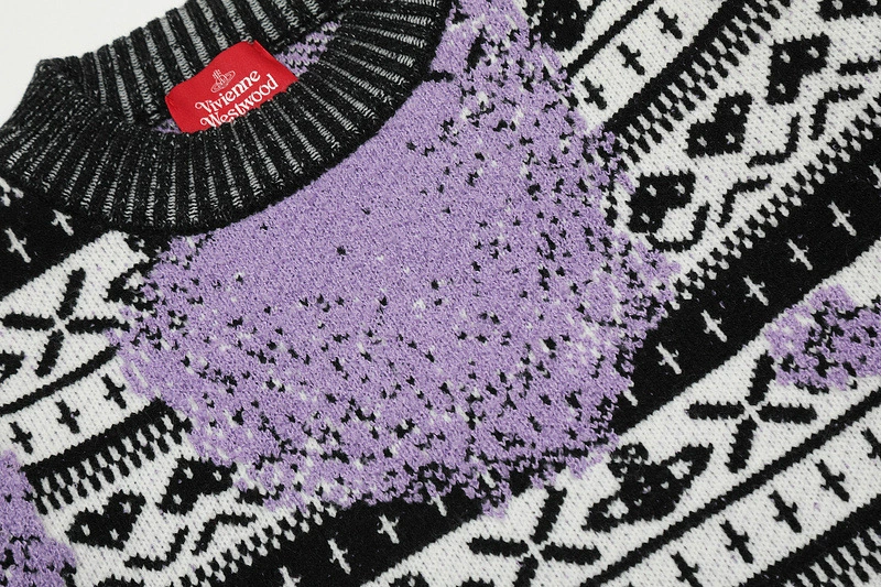 Vivienne Westwood Empress Dowager Weiwei An Saturn's Tip Flower Retro Loose Collus Sweat
