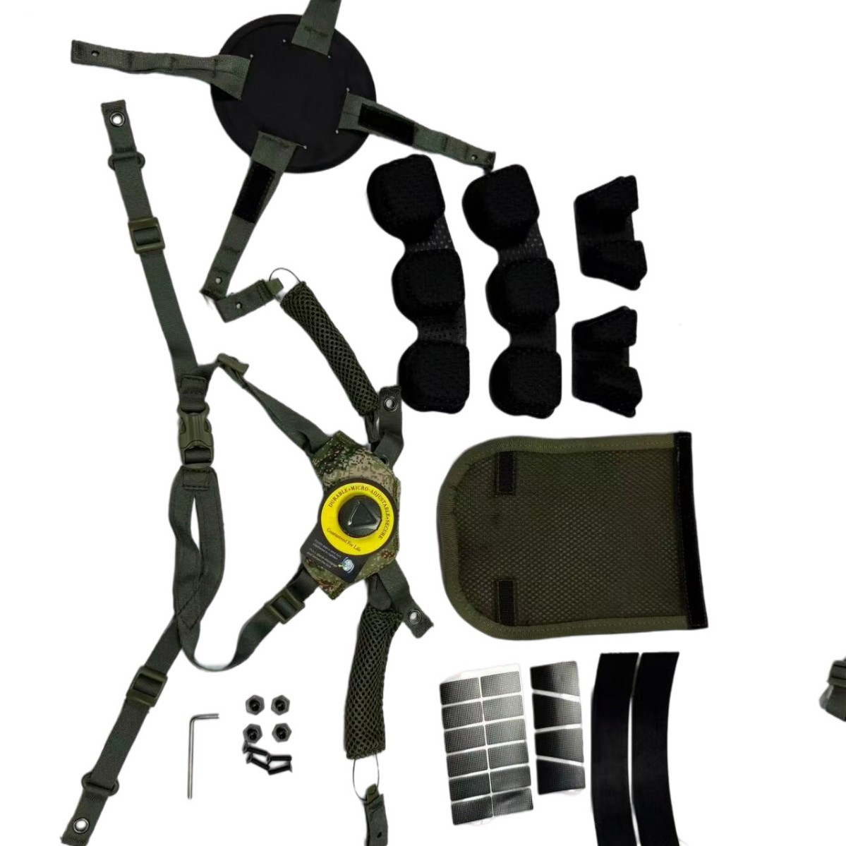 In-Stock New Model M19 Tactical Helmet Lining with Kevlar Helmet Lining, Mesh Pocket Accessories, Sponge Suspension, Magic Fasteners