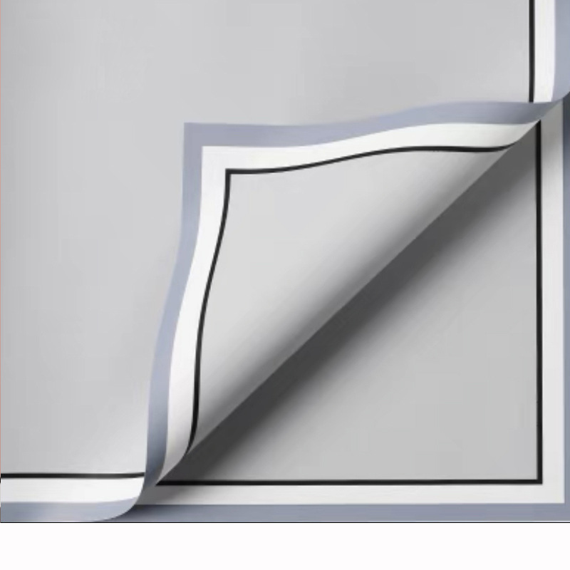 Oferta especial Papel Luoshang Papel de marco fotográfico con memoria Película de caramelo Serie de esmalte de punto de onda Papel de embalaje de flores Papel impermeable no tejido