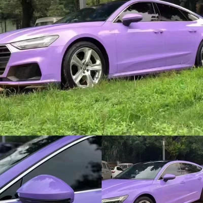 Piano Black Porcelain Blue Lavender | Car paint protective film - pet-material-crystal-lavender-165m