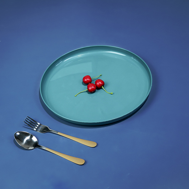 30cm bandeja redonda paja de trigo placa hogar taza de té Placa de fruta Placa de puesto bandeja placa resistente a la caída