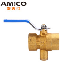 AMICO埃美柯测温1寸DN25DN32黄铜内螺纹加厚暖气回水手动球阀229