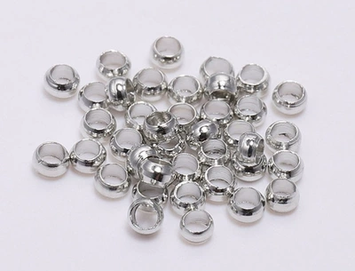 2.5 Positioning Beads Spacer Beads Jewelry Accessories Bracelet Beads DIY Beading Materials Loose Beads Fixed Beads Accessories Wholesale (Zərgərlik ara hissələri) - white-k-20