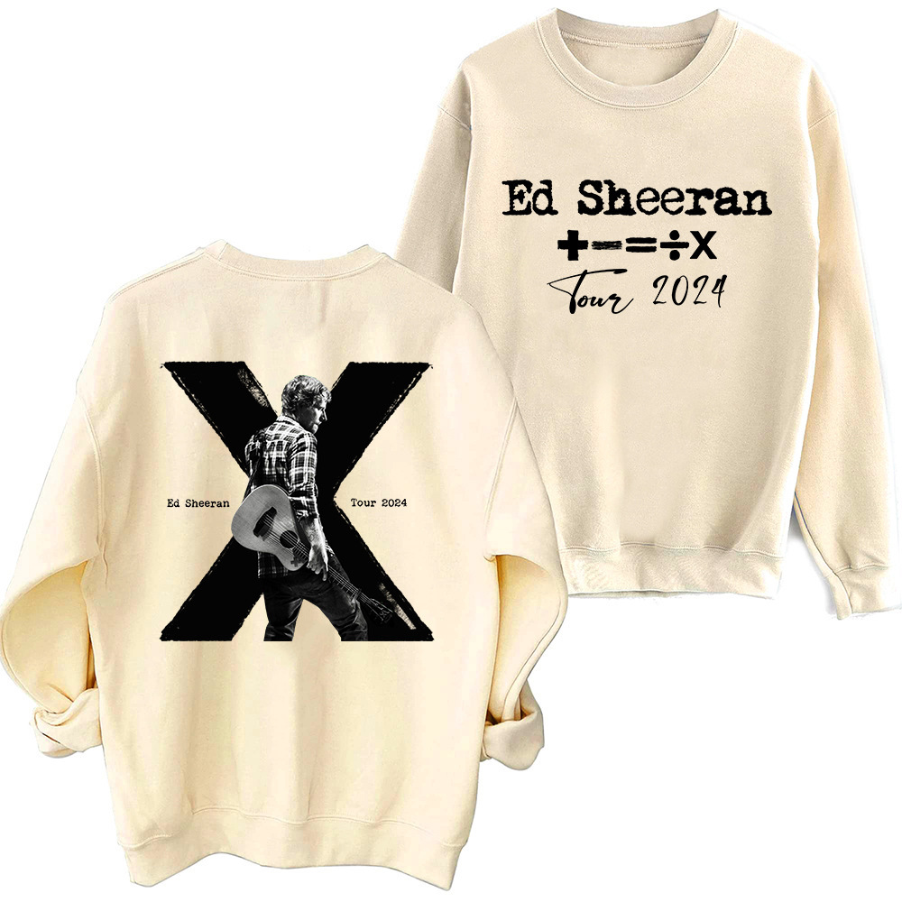 Ed Sheeran Tour 2024 & X 10th Memorialize Sweatshirt Harajuk