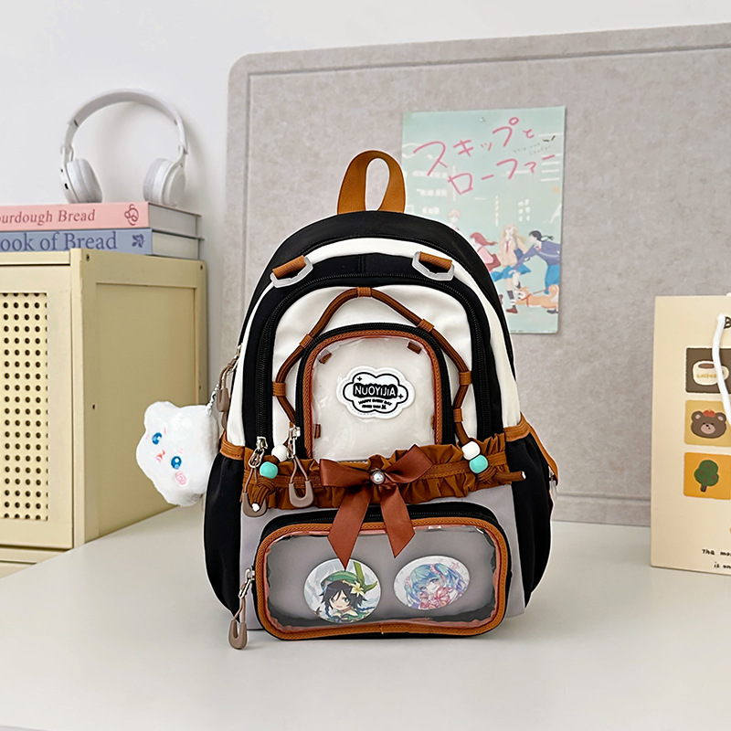 Bolsa de dolor de hombro de arco japonés de color contraste, bolsa de dolor de alta calidad, bolsa de dolor de alta capacidad, bolsa de dolor transparente