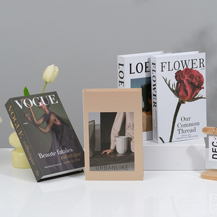 Fashion Modern Minimalist English Light Luxury Fake Book Soft Decoration Home Decor Photo Prop Book Simulation Book Ornament Wholesale