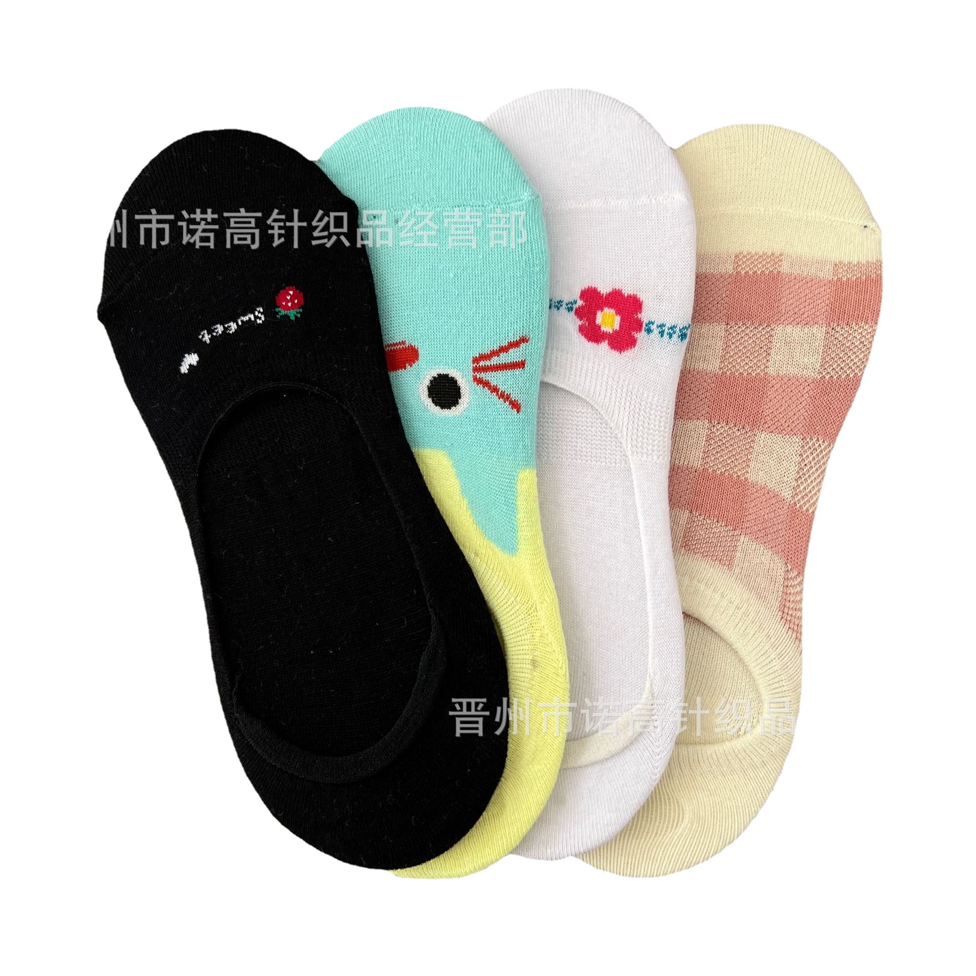 Calcetines invisibles de algodón para hombres y mujeres en stock Calcetines antideslizantes de silicona multicolor cintura baja boca baja desechables perezosos calcetines de primavera y verano