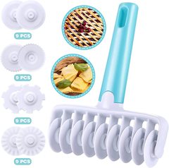 37PCS Rolling Set Baking Tools Rolling Knife Fondant Tools Cookie Press Pizza Stamp