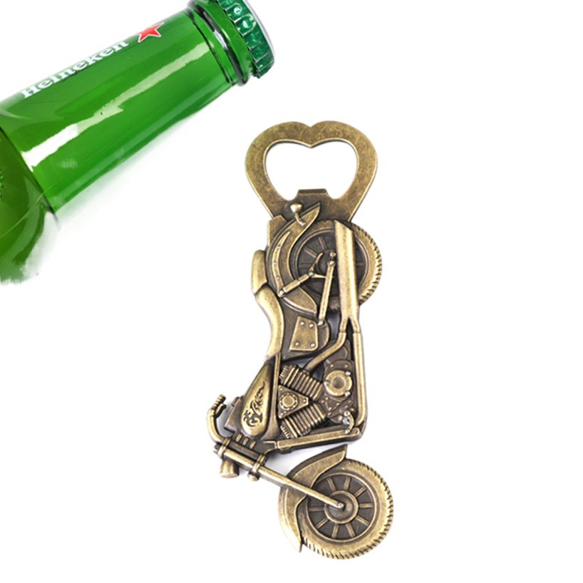 Aleación de zinc motocicleta abrebotellas Amazon transfronteriza imitación retro motocicleta cerveza abrebotellas pequeño regalo