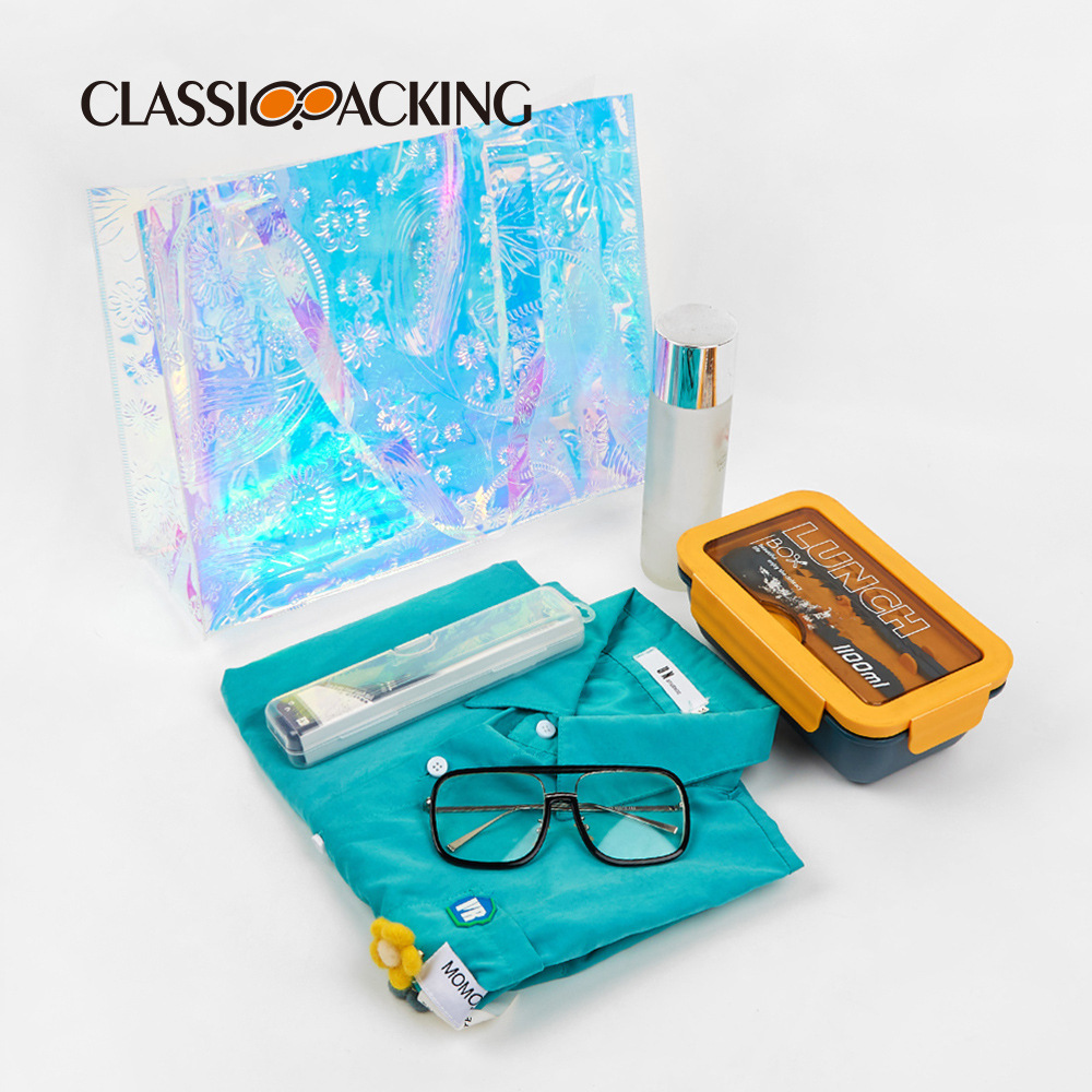 Fábrica al por mayor PVC láser bolso de hombro moda ins estilo de gran capacidad bolsa venderá bolsa de regalo