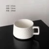 Striped Ceramic Coffee Cup-White