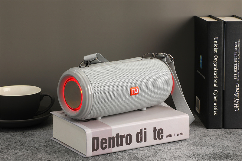 Altavoz Bluetooth TG537, subwoofer impermeable con luces RGB, tarjeta T, para exteriores