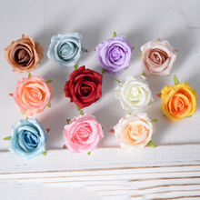 仿真玫瑰花头朵婚庆装饰布置花墙拱门人造手工绢花材批发小巴黎