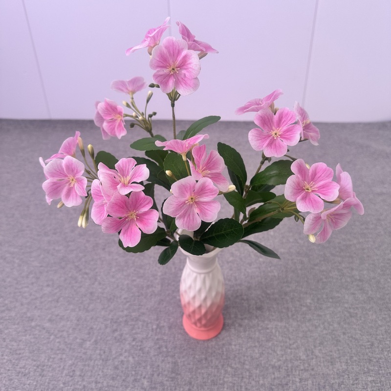 仿真花把束胶片海棠花3D打印家居装饰婚礼庆典摄影道具小清新把花|undefined