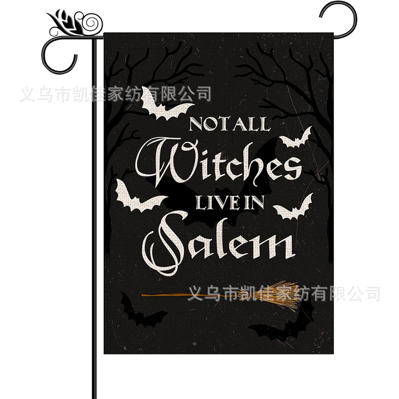 越境熱販売新型秋花園旗ハロウィーン黒猫幽霊装飾庭装メーカー直販|undefined